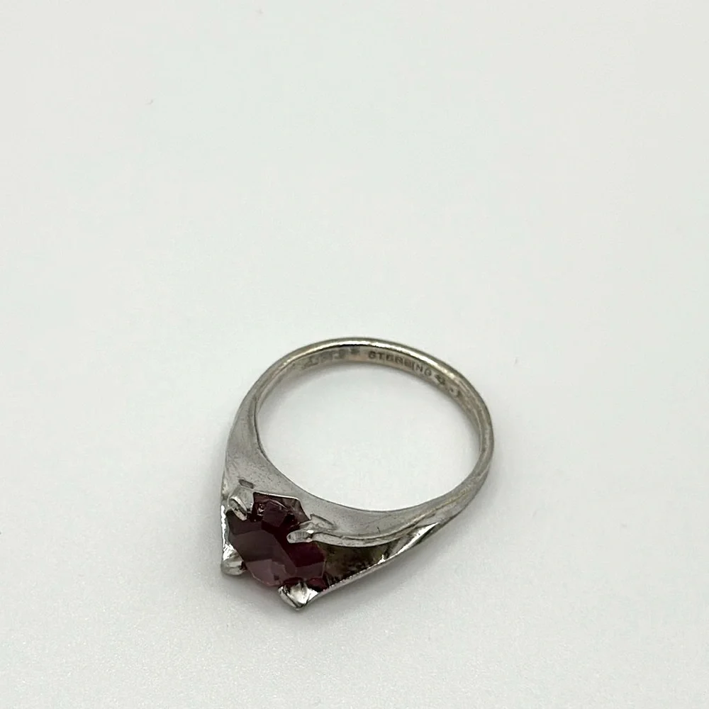 Rhinestone Rock Candy 925 Sterling silver ring ✨